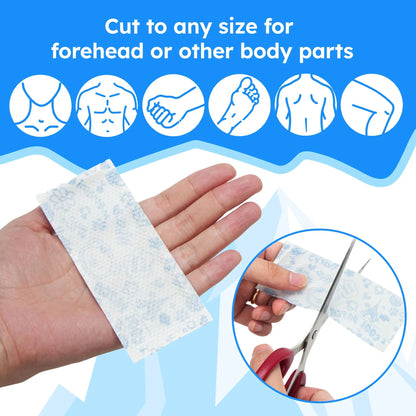 LotFancy Cooling Gel Sheets for Kids, Baby Fever Cooling Pad for Pain Relief, 20Count