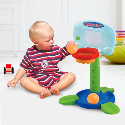 LotFancy Baby Basketball Hoop for Toddlers, Height Adjustable 2 in 1 Sports Toy Set for Kids 1-3