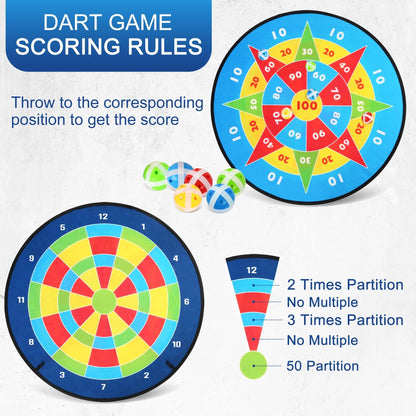LotFancy 26 in Dart Board for Kids, Double Sided Dart Board Game Gift for Boys Girls