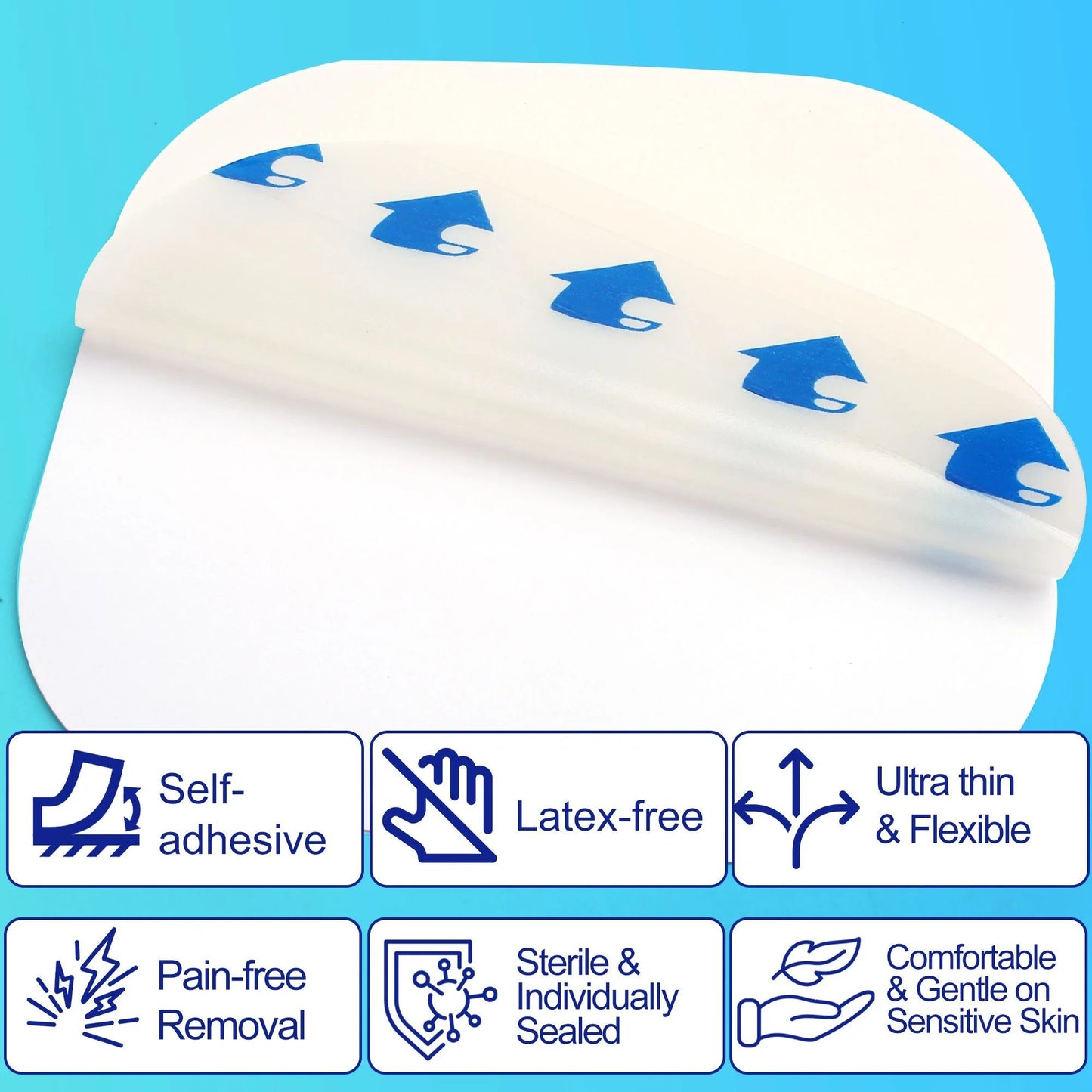 LotFancy Hydrocolloid Bandages, Ultra Thin, 14 pcs 4x4 in Large Hydrocolloid Adhesive Wound Dressing