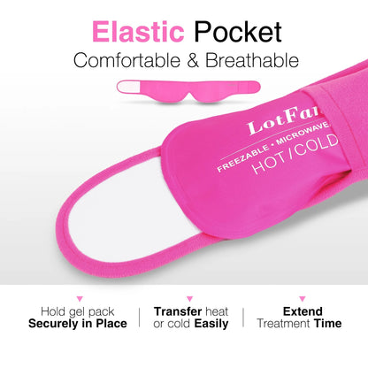 LotFancy Face Ice Pack Wrap with 4 Hot Cold Therapy Gel Packs for Wisdom Teeth, TMJ, TMD, Chin