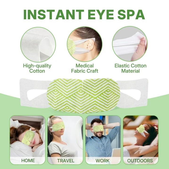 LotFancy 18 Packs Steam Eye Masks, Heated Eye Mask Warm Compress for for Dry Eyes, Puffy Eyes