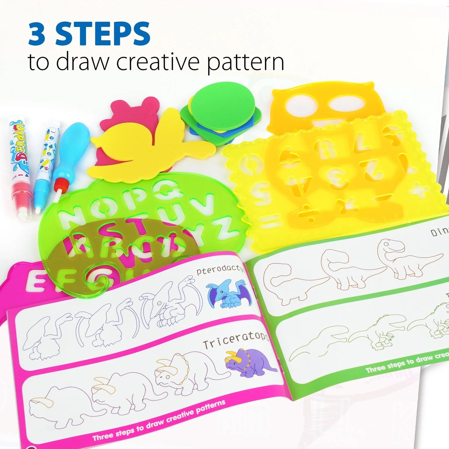 LotFancy Water Doodle Mat, 40 x 32 in, Painting Writing Color Doodle Drawing Mat Toys for Age 2-6 Year Old Boys Girls Toddler Gift