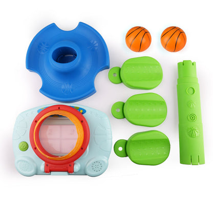 LotFancy Baby Basketball Hoop for Toddlers, Height Adjustable 2 in 1 Sports Toy Set for Kids 1-3