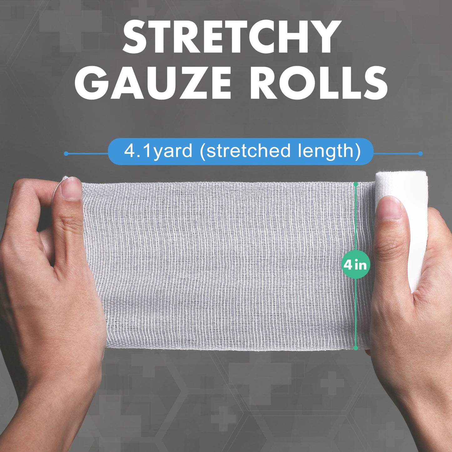 LotFancy Gauze Bandage Roll, 20 Pack Gauze Wrap with Medical Tape, 4 in x4 Yards