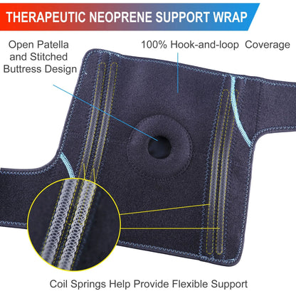 LotFancy Ice Packs for Knee Injuries, Gel Hot Cold Pack w/ Wrap for Knee Surgery, Pain Relief