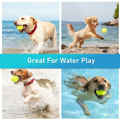Prime Pets Tennis Balls for Dogs, 3 Pack 2.5'' Dog Squeaky Balls for Large Medium Dog, Puppy Chew Toy
