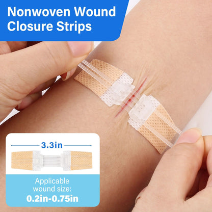 LotFancy 4 Pack Zip Stitch Sutures, Emergency Surgical Wound Closure Strips, Butterfly Bandages
