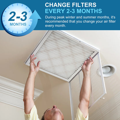 LotFancy 14x25x1 Air Filters, MERV 13 Pleated HVAC AC Furnace Air Filters, 6 Pack