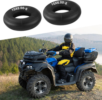 LotFancy 2Pcs 15x6.00-6 Inner Tube for Lawn Mower, Snow Blower, Riding Mowers, ATVs