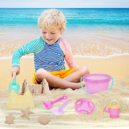 LotFancy Beach Sand Toys Set for Kids Toddlers Girls,Sand Buckets and Shovels, Baby Sandbox Toys