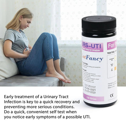 LotFancy 150Pcs UTI Test Strips , 3-in-1 Urine Test Strips for Leukocyte Nitrite and PH Testing