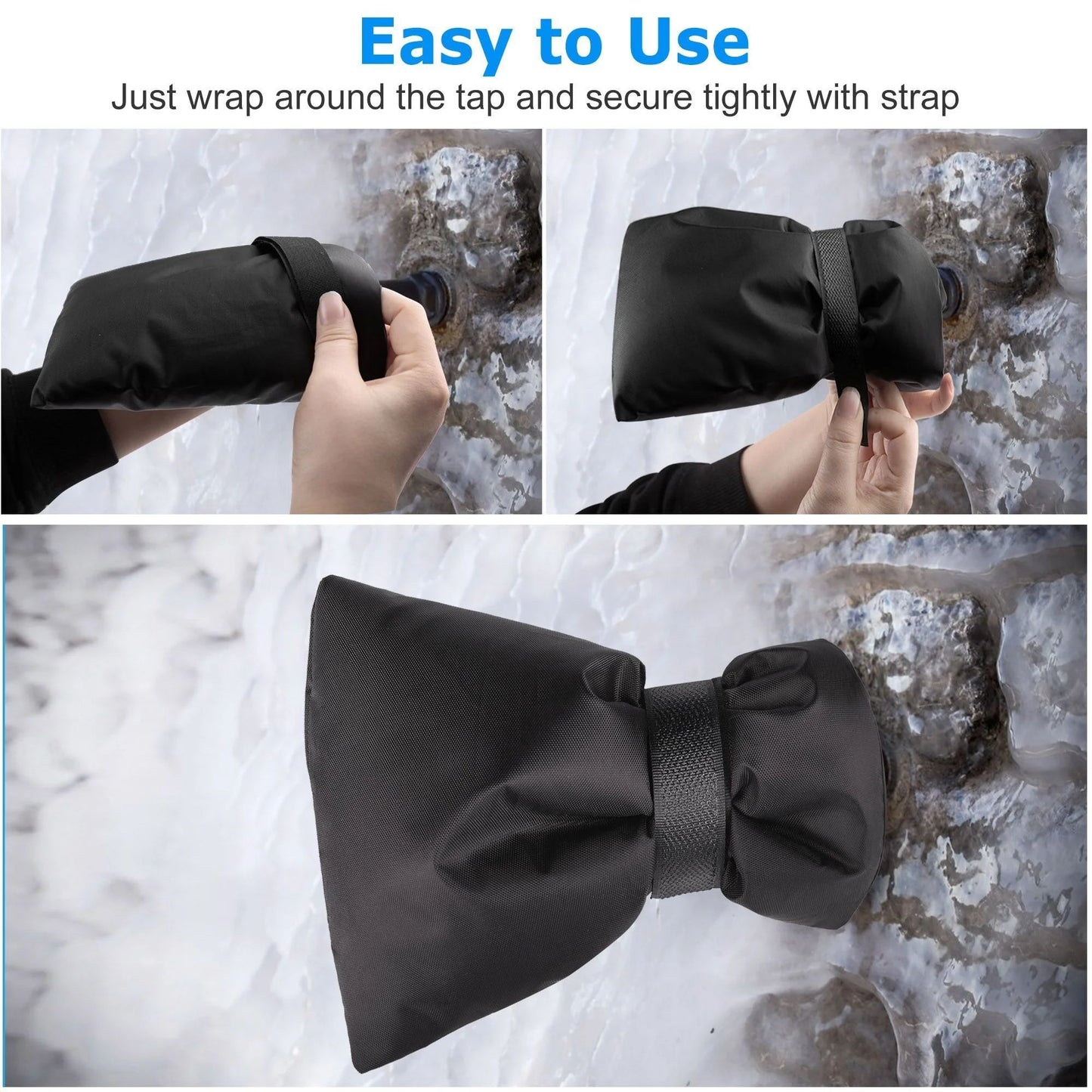 LotFancy Outdoor Faucet Covers for Winter Freeze Protection, 2 PCS Waterproof Hose Bib Covers, 7.5" x 5.7"  WMT