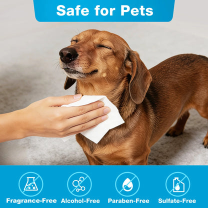 Prime Pets Pet Wipes for Dogs & Cats, 500 Ct, Dog Wipes for Paws and Butt, Deodorizing Puppy Wipes