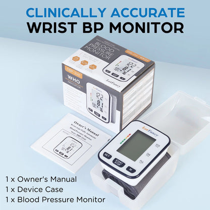 LotFancy Blood Pressure Cuff Wrist, Wrist Blood Pressure Monitor for Home Travel Use