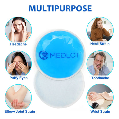 LotFancy Mini Ice Pack for Eyes, Face,Breastfeeding, Injuries, 6 PCS Reusable Small Hot Cold Pads