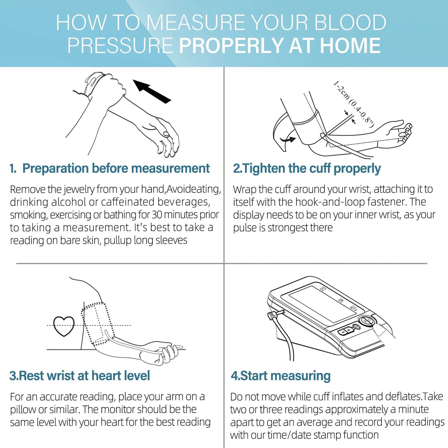 LotFancy Blood Pressure Monitor, Automatic Upper Arm BP Cuff Machine Kit, Digital BP Gauge