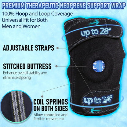 LotFancy Ice Packs for Knee Injuries, Gel Hot Cold Pack w/ Wrap for Knee Surgery, Pain Relief