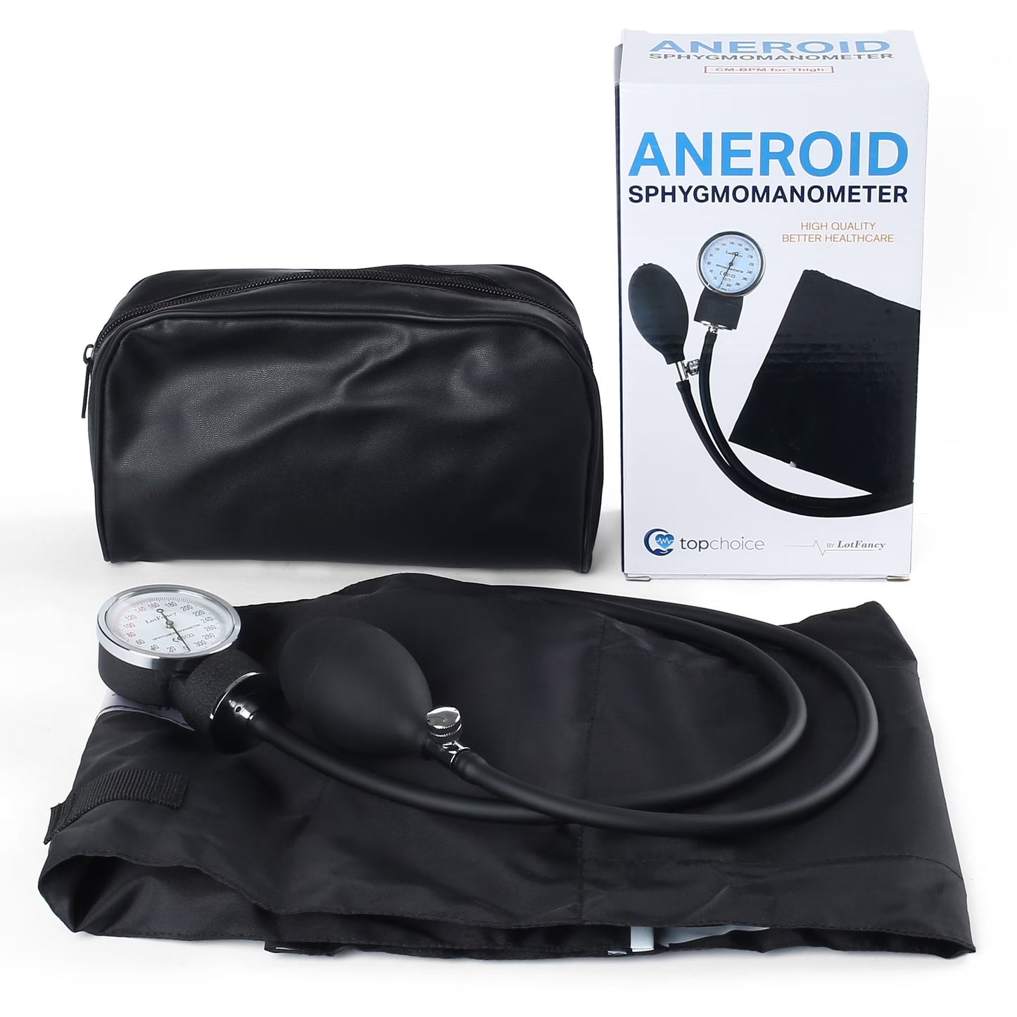 LotFancy XXL Manual Blood Pressure Cuff Adult, Thigh BP Cuff 16"-26", Aneroid Sphygmomanometer