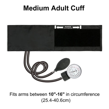 LotFancy Aneroid Sphygmomanometer, Manual Blood Pressure Monitor with Universal Cuff 10" to 16"