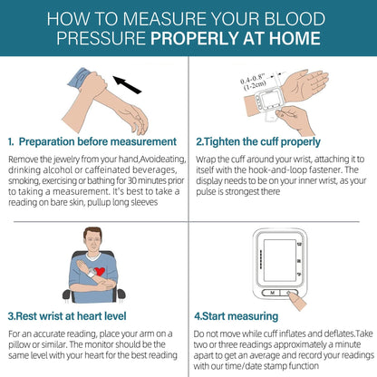 LotFancy Wrist Blood Pressure Monitor for Home Use, BP Cuff, Auto Digital Blood Pressure Machine