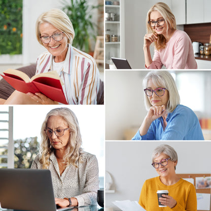 LotFancy Ladies Reading Glasses Blue Light Blocking, Spring Hinge Reader for Women Men,+4.0, 3 Pack