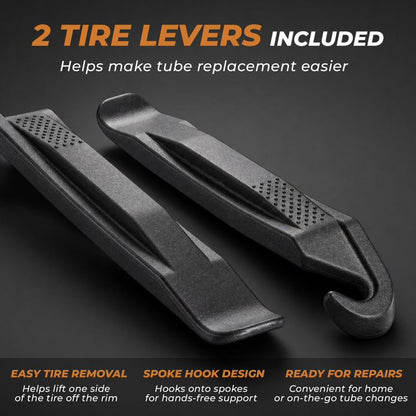 LotFancy 2Pcs 700 x 28C/30C/32C Bike Tubes for Road Mountain Bike with 2 Levers, 60mm Presta Valve