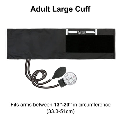 LotFancy Aneroid Sphygmomanometer, Manual Blood Pressure Monitor with Large Adult Cuff 13" to 20"