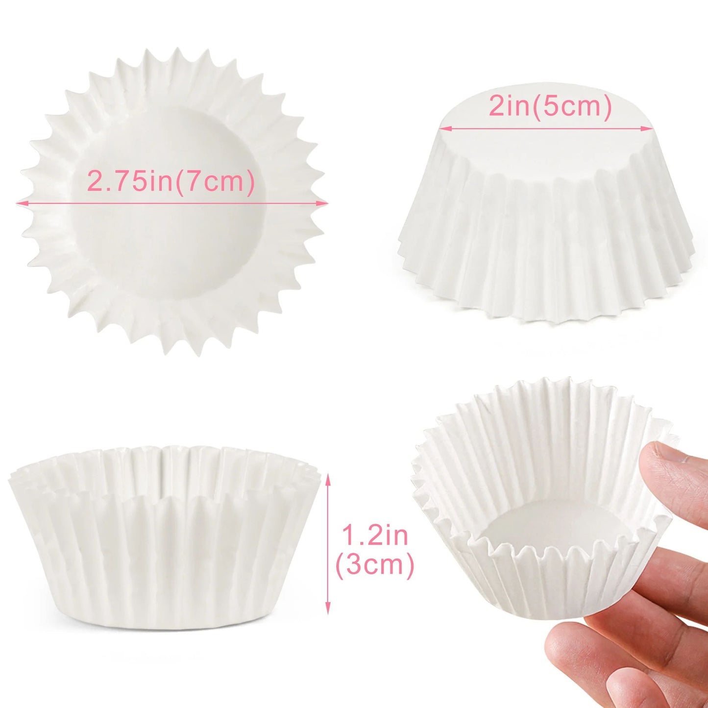 LotFancy 200 Pcs Grease-Resistant Cupcake Liners, Muffin Liners, Heavy Duty Coated Paper Baking Cups