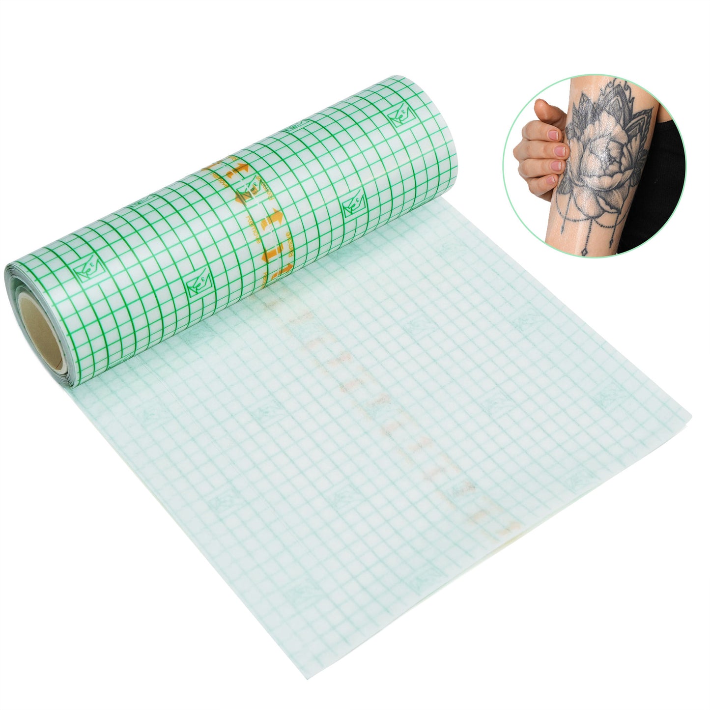 LotFancy Tattoo Aftercare Bandage, 6" x 2 Yards, Clear Waterproof Film Dressing for Tattoo Supplies