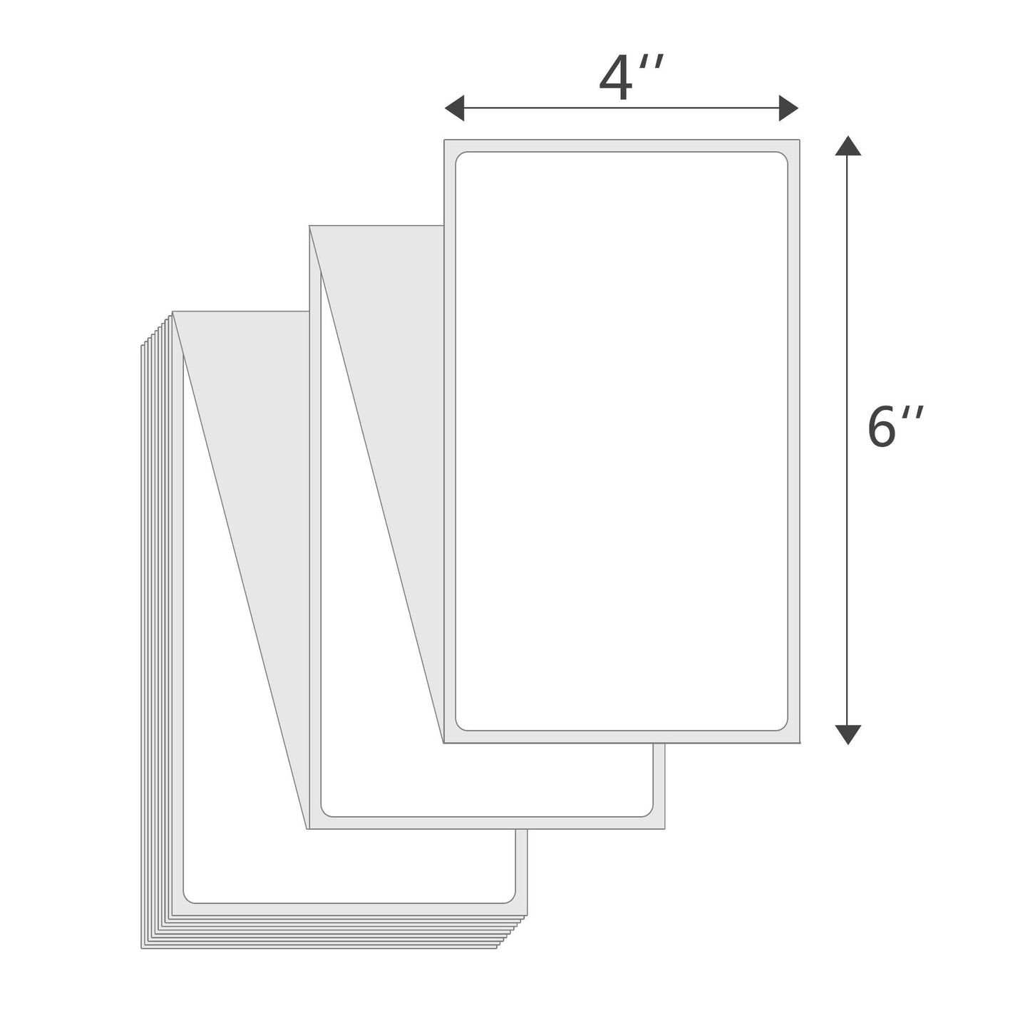LotFancy 4x6 Thermal Labels Fanfold, 500 White Shipping Labels with Perforation