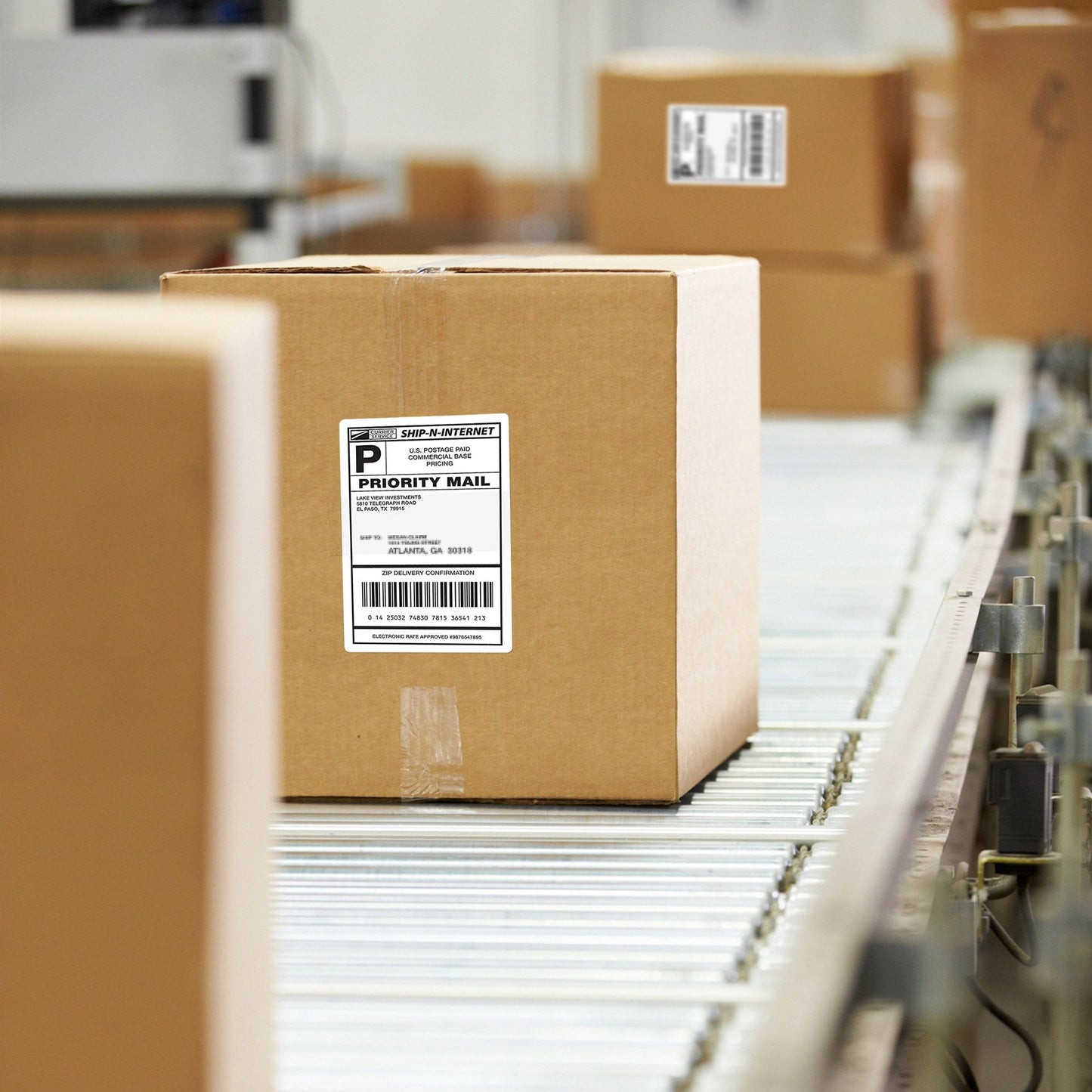 LotFancy 4x6 Thermal Labels Fanfold, 500 White Shipping Labels with Perforation