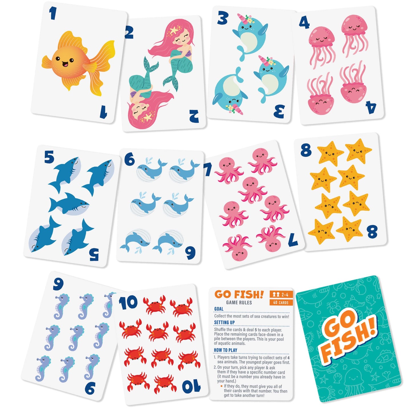 LotFancy Card Games for Kids Family Game Night PMT