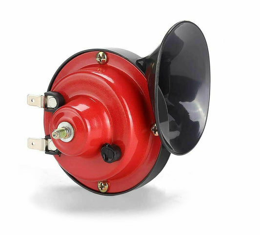 LotFancy 12V Horn for Motorcycle Car Truck SUV Boat, 300DB Super Loud, Red, Part Number ST-1018S