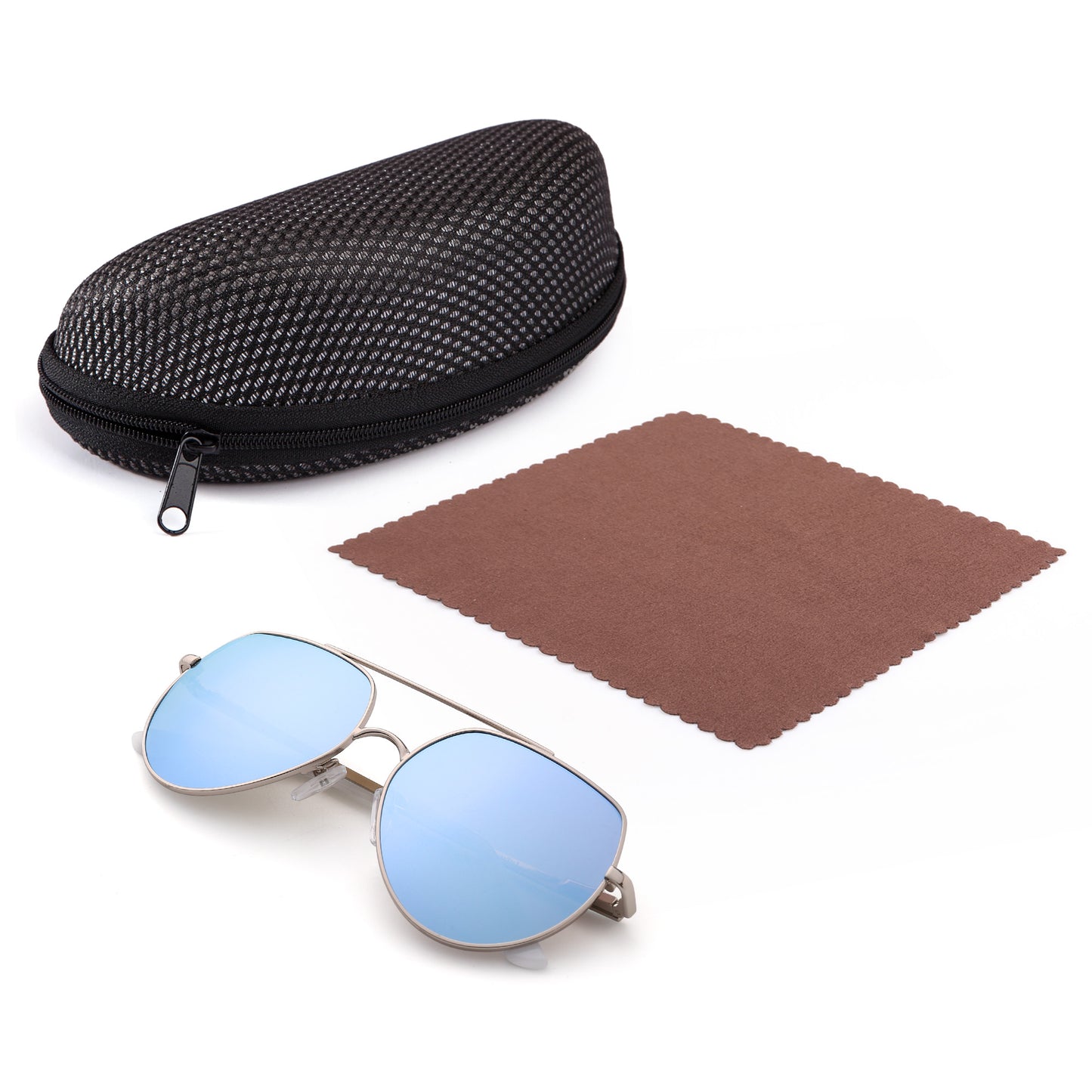 LotFancy Aviator Sunglasses for Women, UV Protection Mirrored Driving Sun Glasses with Case