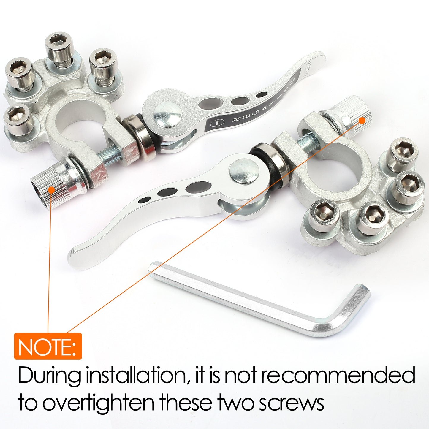 LotFancy Battery Terminal Connectors, Quick Release Disconnect Car Battery Terminal, Positive Negative for SAE/JIS Type A Posts