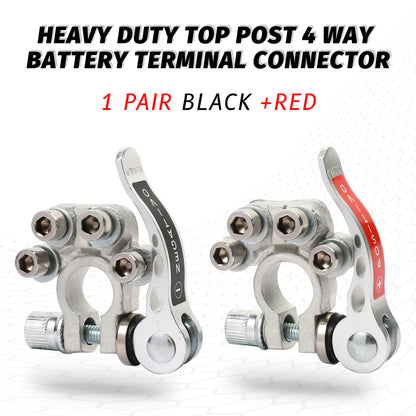 LotFancy Battery Terminal Connectors, Quick Release Disconnect Car Battery Terminal, Positive Negative for SAE/JIS Type A Posts