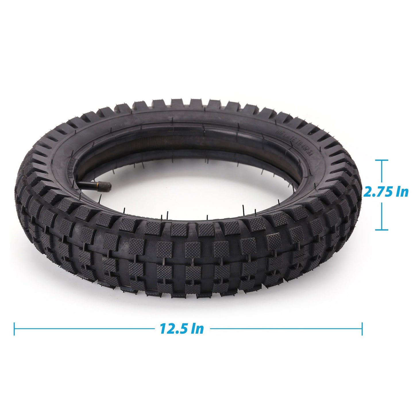 12.5x2.75 (12-1/2x2.75) Tire & Inner Tube for Razor MX350 MX400 Dirt Rocket