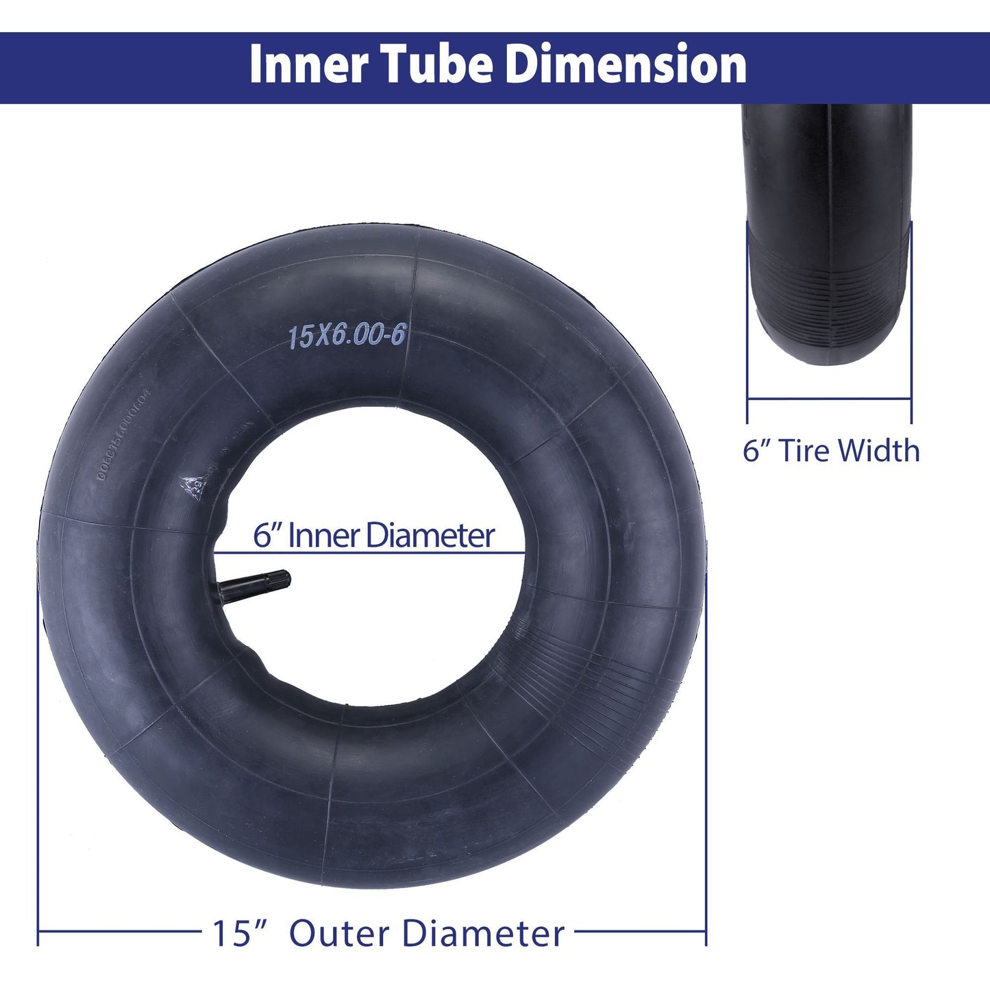 LotFancy Inner Tube for Lawn Mower, Lawn Tractor, Snow Blower, Golf Cart, Garden Trailer