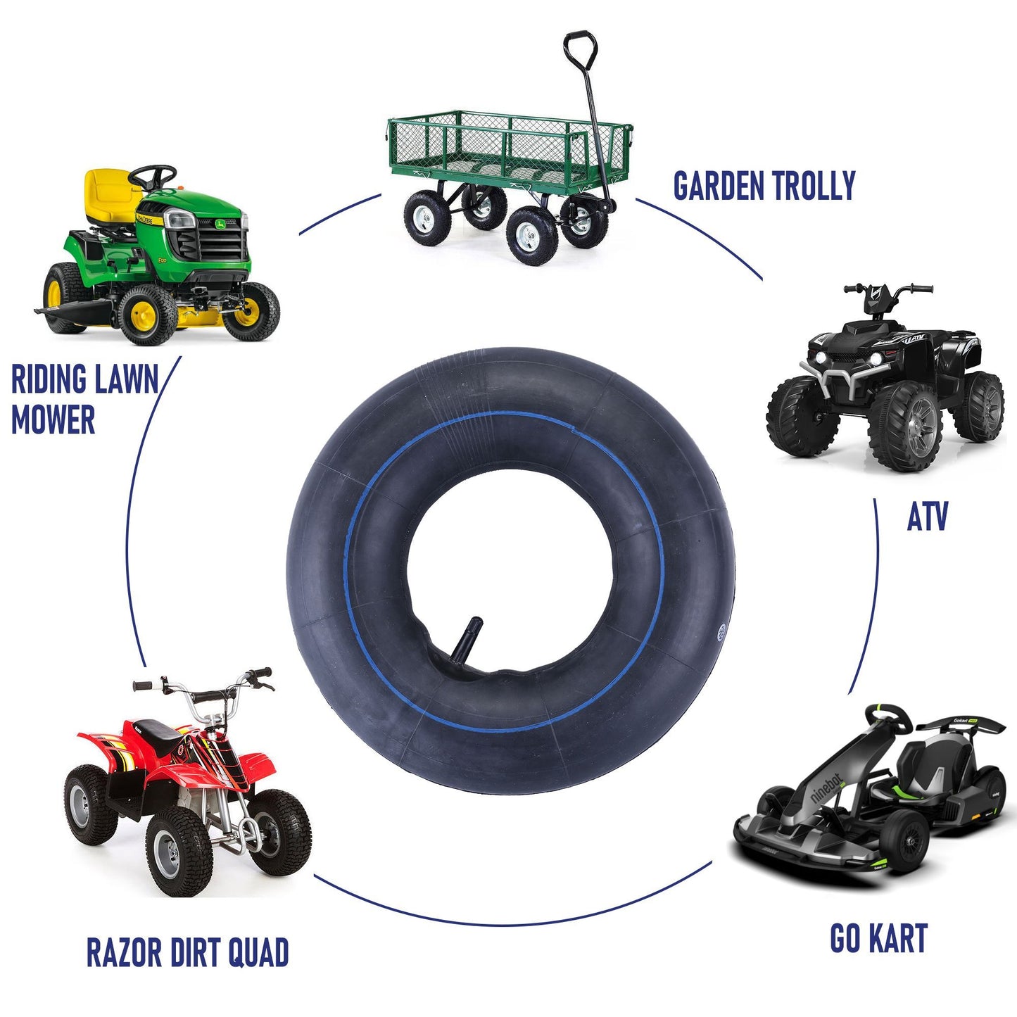 LotFancy Inner Tube for Lawn Mower, Lawn Tractor, Snow Blower, Golf Cart, Garden Trailer