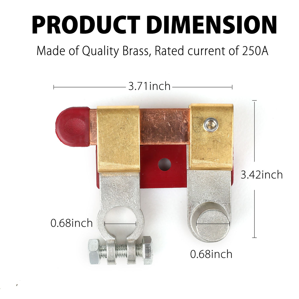 LotFancy 6V 12V 24V Battery Disconnect Cutoff Switch, Battery Isolator Switch