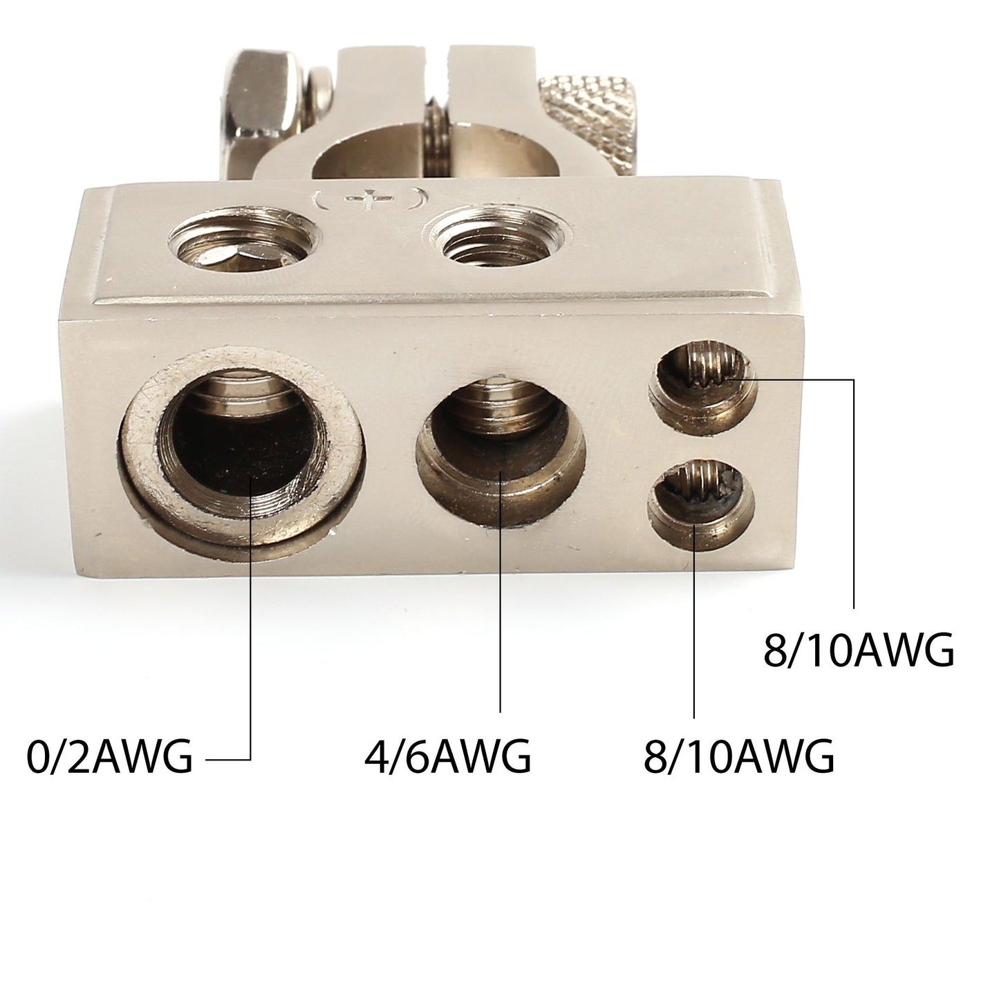 LotFancy Battery Terminal Connectors, 0/2/4/8/10 Gauge Positive & Negative Car Audio Battery Terminals with Spacer Shims