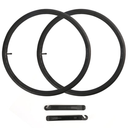 LotFancy 2Pcs 24 x 1.95/2.0/2.10/2.125 in Mountain Bike Tube, 32mm Schrader Valve, 2 Levers