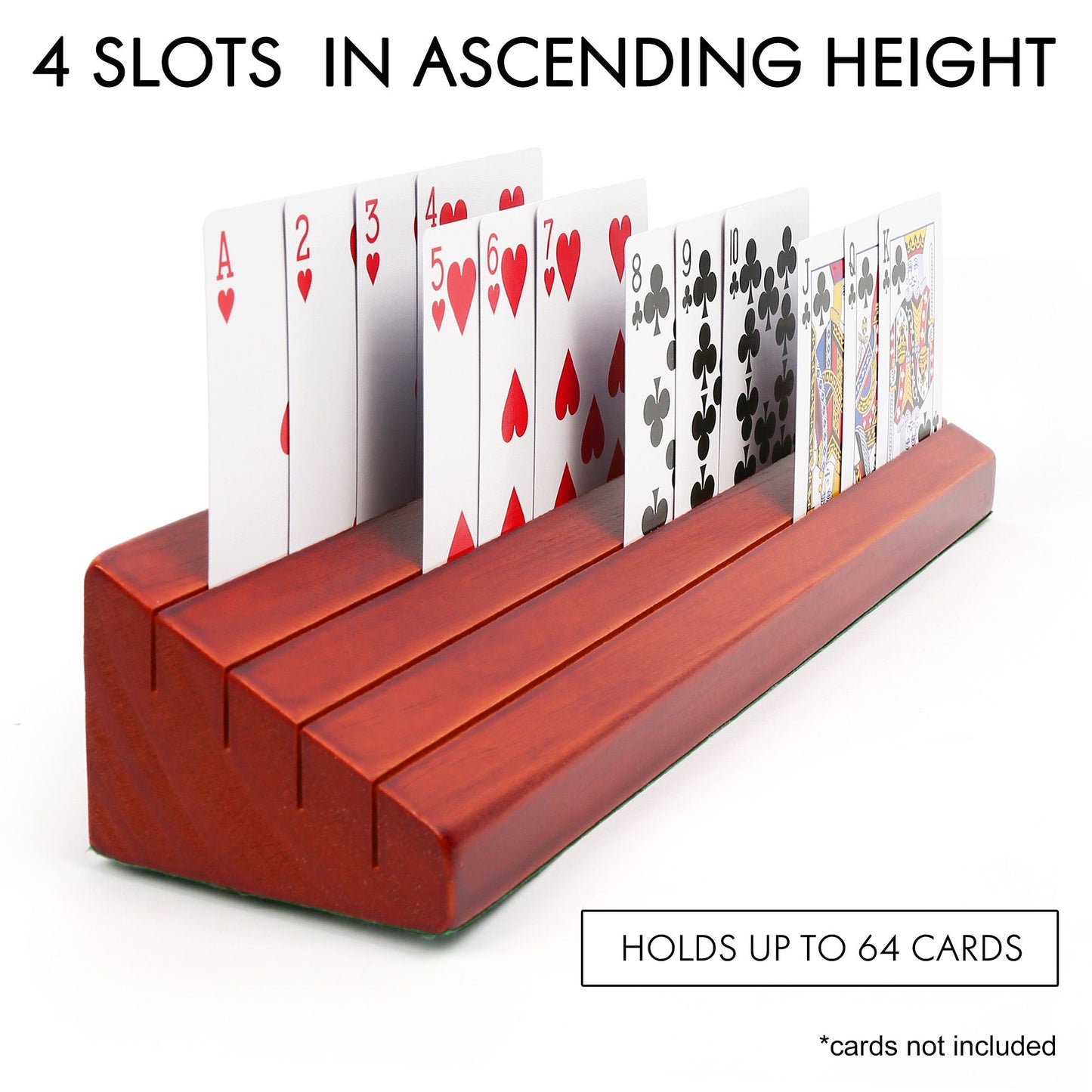 LotFancy Playing Card Holder for Kids, Adults, Seniors, Large Wooden Hands Free Card Holders  WMT