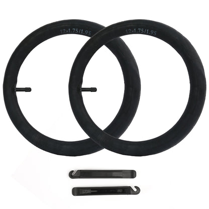 LotFancy 2Pcs 12'' x 1.75/1.95/2.125 Inner Tubes for Most 12" Bikes Strollers with 2 Levers
