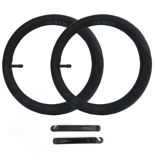 LotFancy 2Pcs 12'' x 1.75/1.95/2.125 Inner Tubes for Most 12" Bikes Strollers with 2 Levers