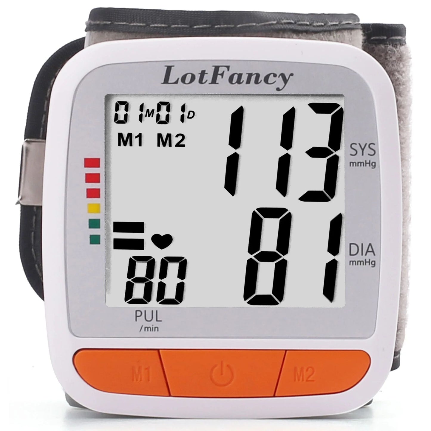 LotFancy Wrist Blood Pressure Monitor, BP Monitor with Portable Case, Heartbeat Detector