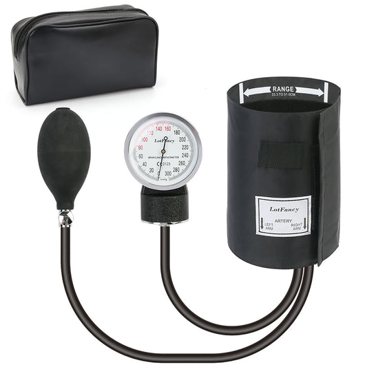 LotFancy Aneroid Sphygmomanometer, Large Adult Cuff (13" to 20"), Professional Manual Blood Pressure Monitor