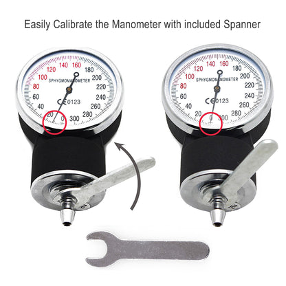 LotFancy Aneroid Sphygmomanometer, Professional Manual Blood Pressure Monitor