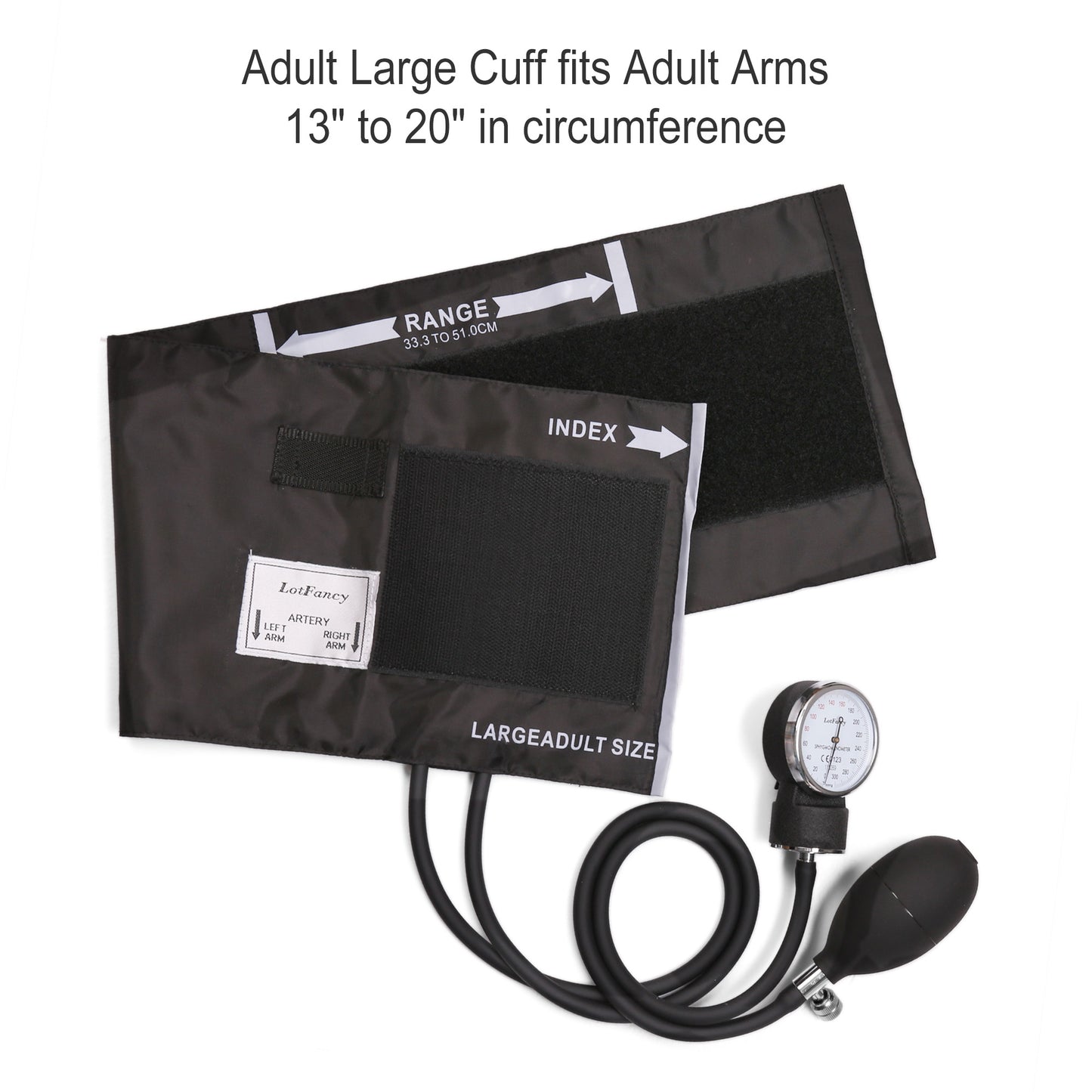LotFancy Aneroid Sphygmomanometer, Professional Manual Blood Pressure Monitor